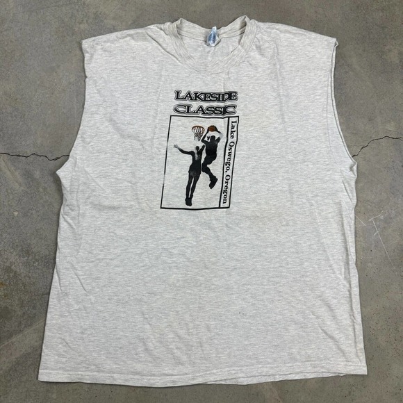 Vintage Lakeside Classic Lake Oswego Oregon Shirt Mens XXL Basketball T Tank Top - Picture 1 of 6